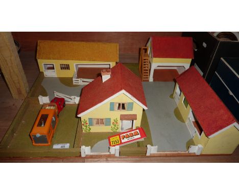 Britain's style farm layout made by Debtoy and Matchbox Dodge tractor and horse box