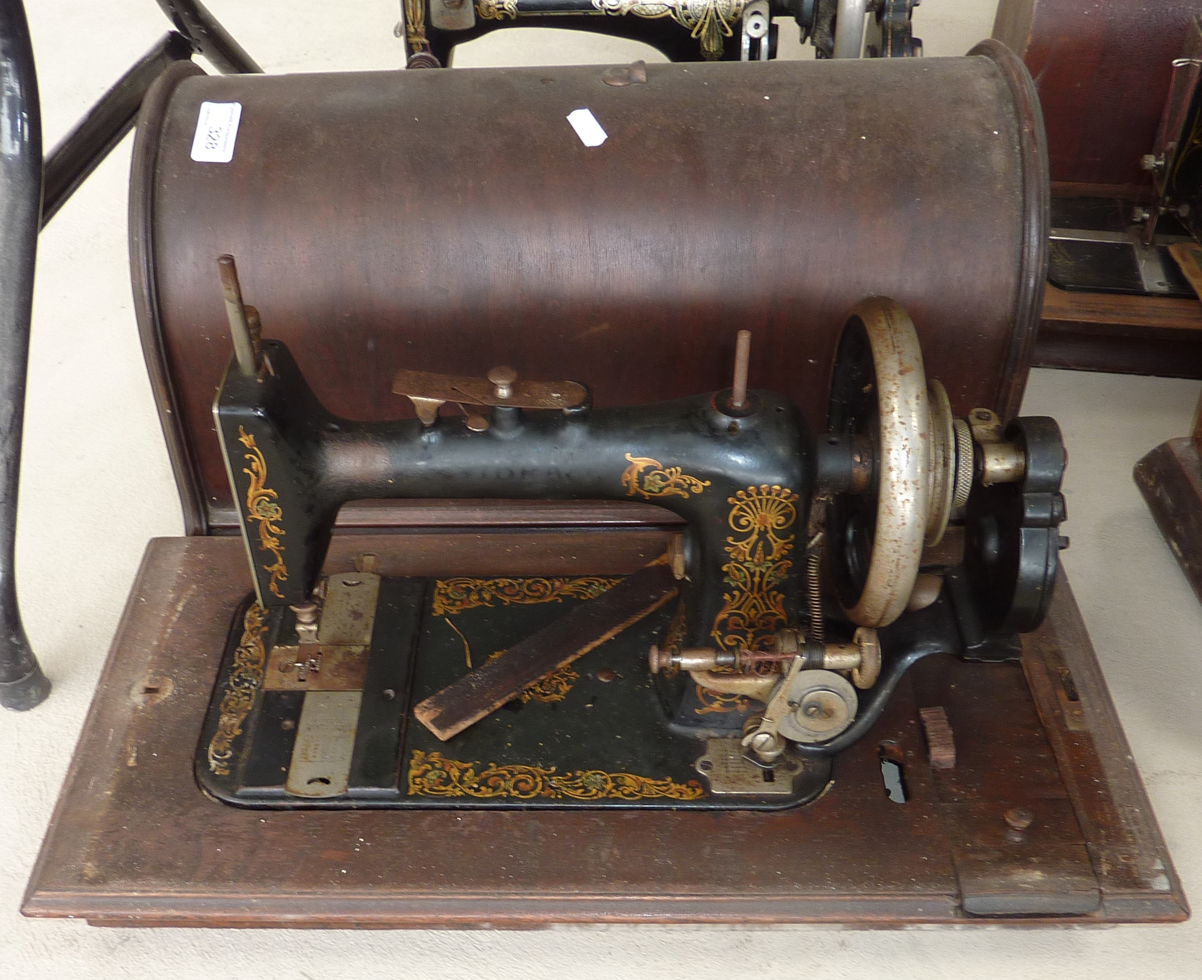 Cased Vibra by J.G Graves Sheffield hand sewing machine