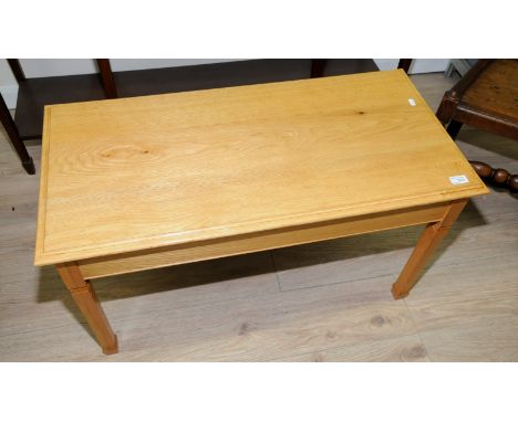 Light oak rectangular coffee table 