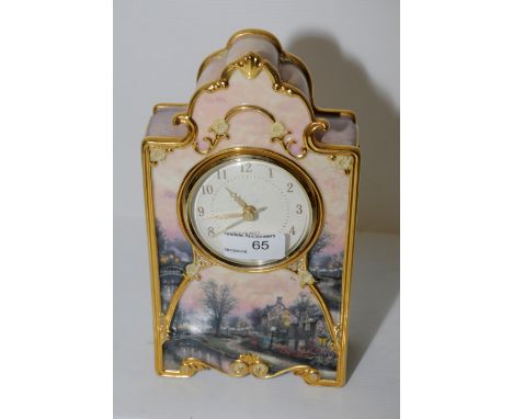Thomas Kinkade 'Lamp Light Lane' clock 