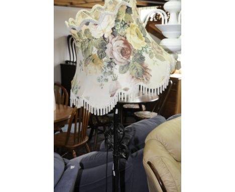 Wrought metal standard lamp