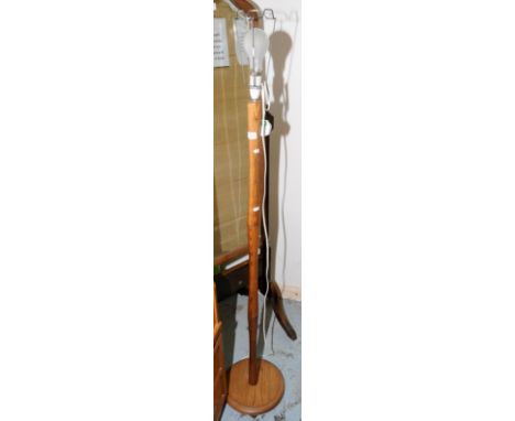 Oak standard lamp