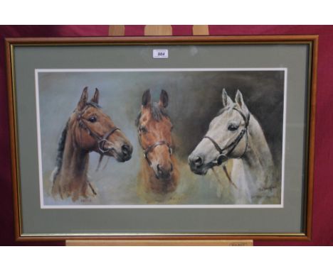 Susan Crawford, coloured print - We Three Kings, in glazed frame and one other French print of a foal (2)
