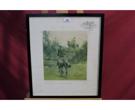 Snaffles (Charles Johnson Payne 1884 - 1967), signed print - The Stone-Faceder, with Snaffle blind stamp, in glazed frame, 50