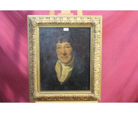 Manner of Sir William Beechey, oil on panel - portrait of a gentleman, in gilt frame, 50cm x 39cm CONDITION REPORT Please not