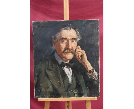 Llewellyn Petley-Jones (1908 - 1986), oil on canvas - portrait of a gentleman, Gordon Clifford Esq., signed, inscribed verso 
