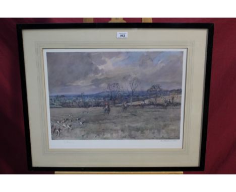 Lionel Edwards (1878 - 1966), signed print - The Blackmore Vale, published by Eyre & Spottiswoode, in glazed ebonised frame, 
