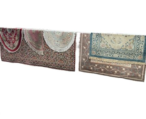 Traditional Axminster carpet and collection of five rugs including four Chinese (6).