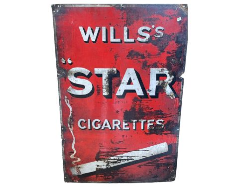 Vintage 'Wills' enamel sign.