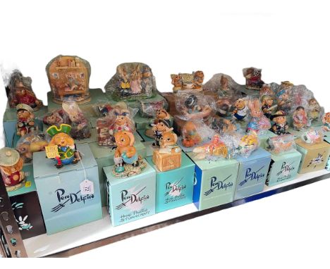 Collection of boxed Pendelfin figures, approximately 40 pieces.