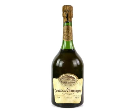 One bottle of Comtes de Champagne, Taittinger Extra Dry Champagne, 1966 vintage.&nbsp;Has been previously cellared. From a lo