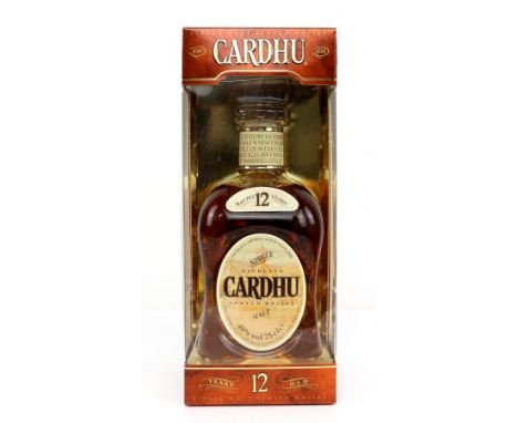 One bottle of Cardhu single malt scotch whisky, aged 12 years, 75cl, 40% vol, in original box 