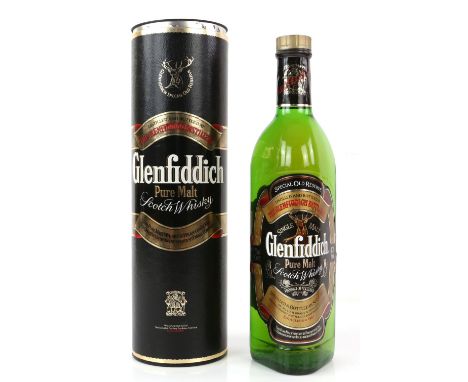 One bottle of Glenfiddich Special Old Reserve the distillery pure single malt Scotch whisky in tubular box 