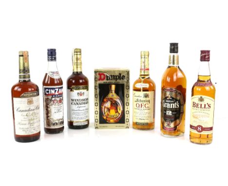 Seven bottles of sprits to include one bottle of Bell's Extra Special Old Scotch Whisky, aged 8 years; one bottle of William 