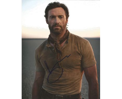 Hugh Jackman signed 10 x 8 colour Photoshoot Portrait Photo, from in person collection autographed at BBC Radio London 2012. 