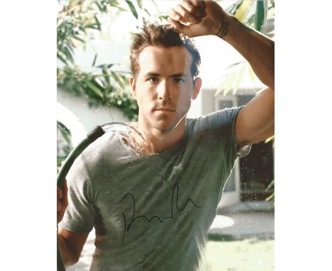 Ryan Reynolds signed 10 x 8 colour Photoshoot Portrait Photo, from in person collection autographed at BBC Radio London 2011.