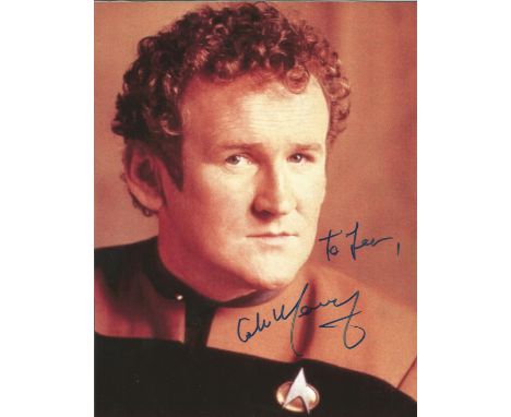Colm Meaney signed 10 x 8 colour Star Trek Portrait Photo, from in person collection autographed at Theatre London 2017 dedic