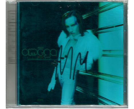 Marilyn Manson signed Omega and the Mechanical Animals CD, case slightly broken but can be put into place. CD included. Good 