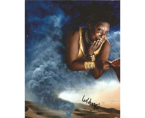 Whoopi Goldberg signed 10 x 8 colour Photoshoot Portrait Photo, from in person collection autographed at BBC Radio London 200