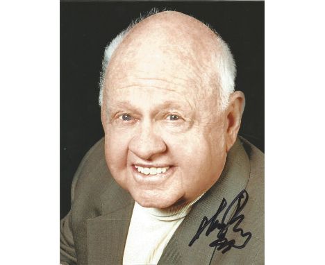 Mickey Rooney signed 10 x 8 colour Photoshoot Portrait Photo, from in person collection autographed at Theatre Surrey 2006. G