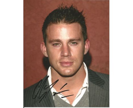 Channing Tatum signed 10 x 8 colour Photoshoot Portrait Photo, from in person collection autographed at London TV studios 201