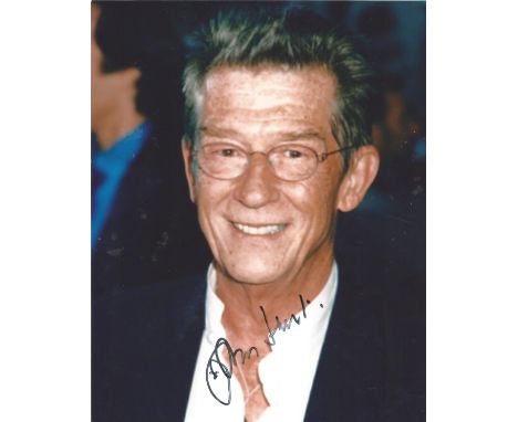 John Hurt signed 10 x 8 colour Portrait Photo, from in person collection autographed at London Film Festival 2010. Good Condi
