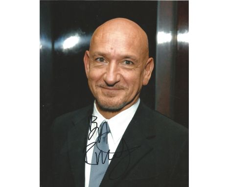 Ben Kingsley signed 10 x 8 colour Photoshoot Portrait Photo, from in person collection autographed at Bafta Party 2011. Good 