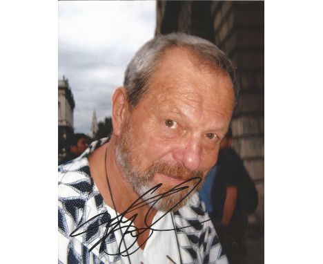 Terry Gilliam signed 10 x 8 colour Portrait Photo, from in person collection autographed at.  Good Condition. All signed piec