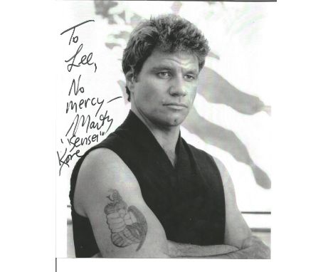 Martin Cove signed 10 x 8 colour Karate Kid Portrait Photo, from in person collection autographed at London Convention 2012 d