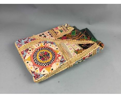INDIAN WOVEN NEEDLEWORK PANEL