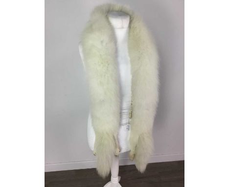 FOX FUR STOLE,along with a shooting stick (2)