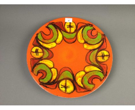 POOLE POTTERY CERAMIC CHARGER,41.5cm diameterCondition report: Crazed, some fritting, some uneven finish, no visible cracks o