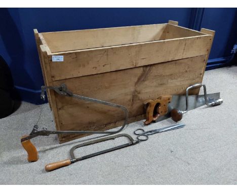LOT OF VINTAGE TOOLS,contained in a wood box