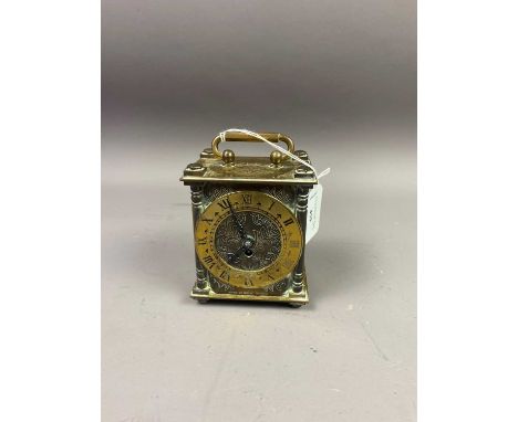 EARLY 20TH CENTURY BRASS CARRIAGE CLOCK,11cm high