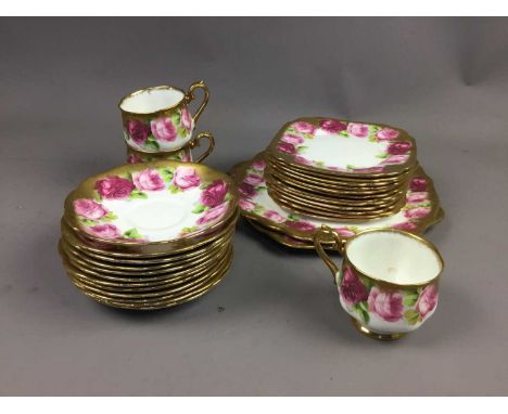 ROYAL ALBERT TEA SERVICE,decorated with roses
