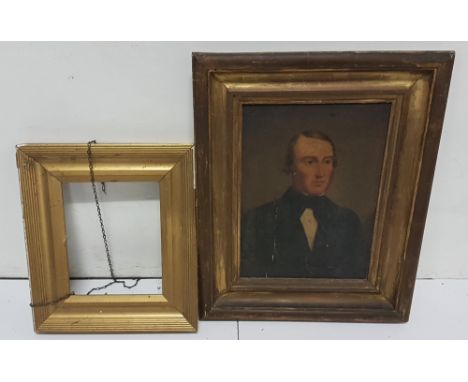 Portrait of a Gent wearing a black cravat, oil on canvas, in a gilt frame (perhaps a member of the Ball family), 36cm x 26cm 