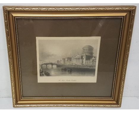 Bartlett Lithograph “The Four Courts”, in a gilt frame