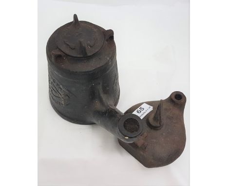 19thC Wells single torch light & an “unbreakable” light (2)
