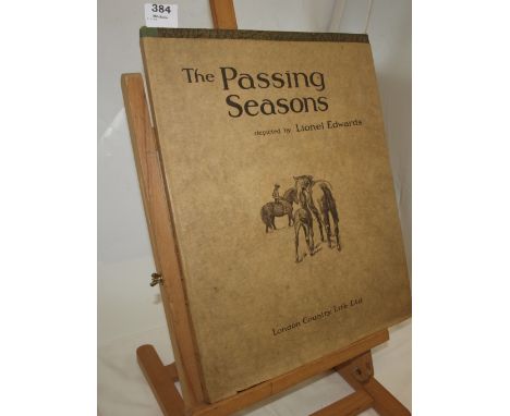 Book:  LIONEL EDWARDS, The Passing Seasons, 1st Edition, colour plates, very large folio with scarce original dust jacket