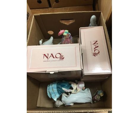 Assorted Nao and Royal Doulton figures