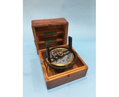 A gimbaled compass by E. S. Richie and Sons of Pembroke, Massachusetts