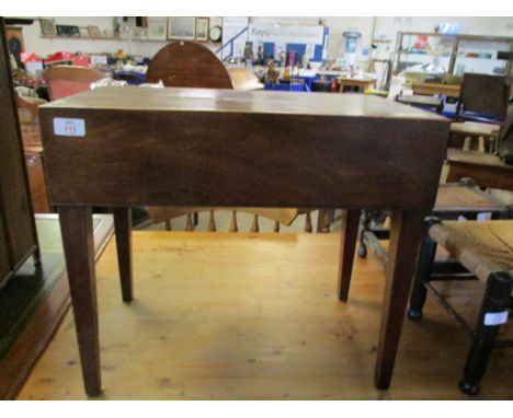 VICTORIAN MAHOGANY BIDET CONVERTED INTO A SINGLE DRAWER SIDE TABLE 