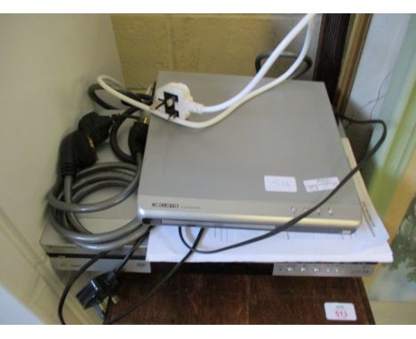 CURTIS DVD PLAYER, A PANASONIC DVD RECORDER 