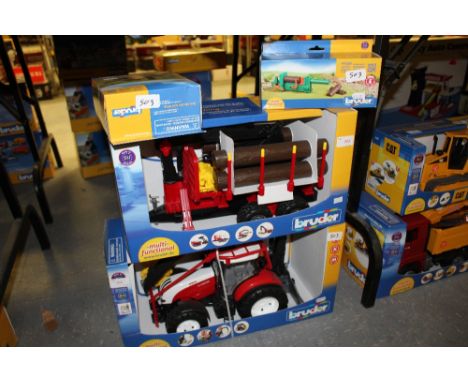Bruder Steyr logging  tractor and trailer etc 