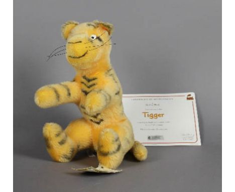 A Steiff mohair bear - 'Tigger', issued by the Danbury Mint, No. 0701, with certificate and box Good condition