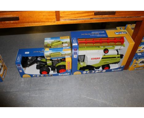 Bruder Class tractor and combine harvester etc