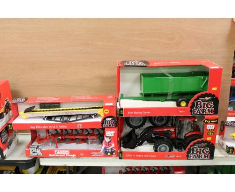 Britains Case tractor, trailer, plough etc