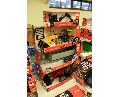 Britains Case tractor, JCB load-all, Trailer etc