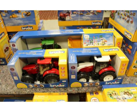Bruder John Deere tractor, tipping trailer etc