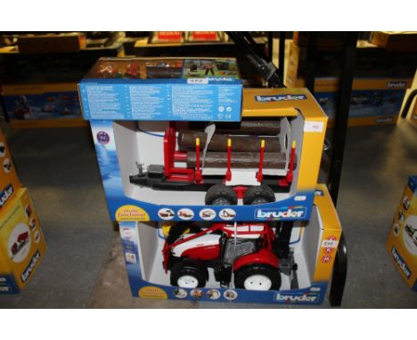 Bruder Steyr logging tractor, trailer etc